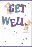 This get well card, brought to life with the same artistry and care that define Upper Norwood, radiates gentle optimism and compassion. Two beloved friends-a welcoming teddy bear and a bright-eyed puppy-appear midway through a playful, magical moment, supporting the large, hand-painted words 'Get Well' in vibrant purples and soothing teals. Sparks of starlight scatter across the cream-toned canvas, adding whimsical energy and a sense of hope reminiscent of the first light peeking over Upper Norwood's leafy avenues. The expressiveness of the characters is palpable, from the bear's soft fur to the puppy's floppy ears, all drawn with textures so inviting you can almost feel their embrace-a touch that echoes the nurturing care found in arrangements from local Upper Norwood florists. The background's crisp clarity brings focus and comfort, ensuring the message feels as clear and heartfelt as a handwritten note. Each detail brims with sincerity, making this card not just a note of well-wishing, but a gentle balm-perfect for lifting the spirits of anyone on the mend within this warm, supportive community.